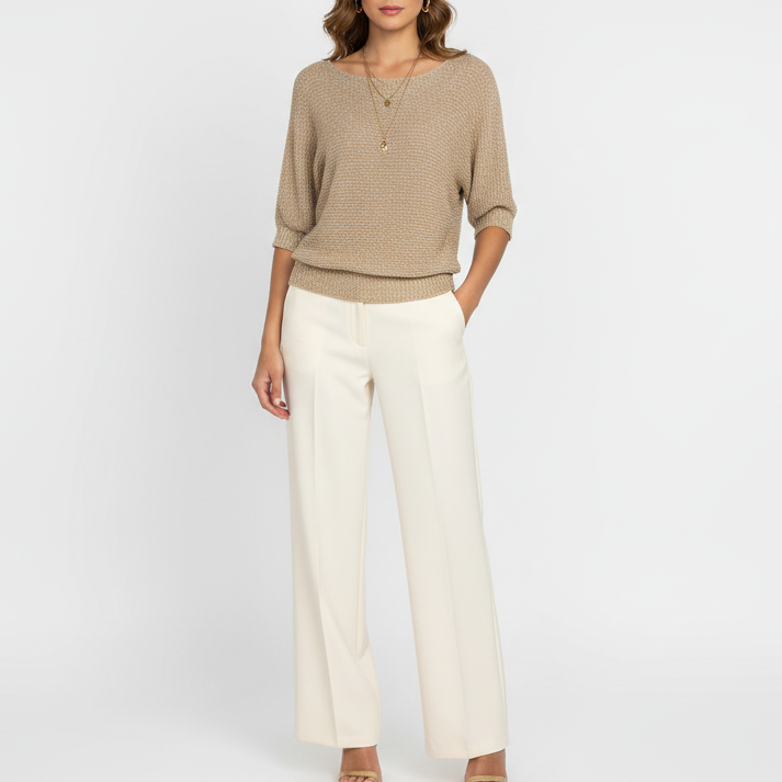 SORENA® | Pull Demi Manche Décontracté En Coton