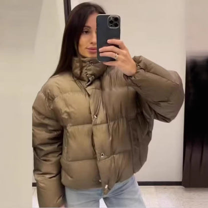 Veste Chaude Femme Chic & Polyvalente avec Col Montant