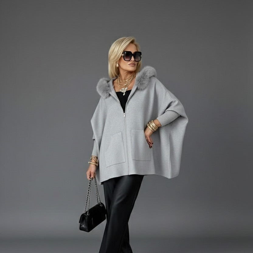 Cardigan Batwing Cocoon à Capuche