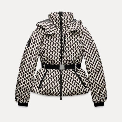 Veste de ski matelassée avec ceinture