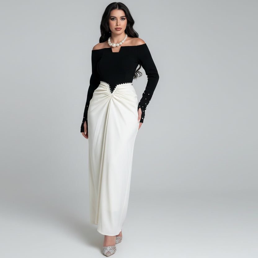 Robe Fourreau Élégance Perle