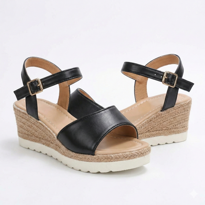 BuckleHeight™ - Sandales Compensées Boucle Cheville Femme