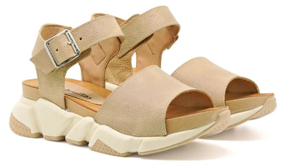 Sandales en cuir synthétique à bout ouvert