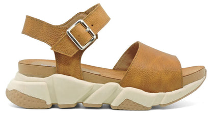 Sandales en cuir synthétique à bout ouvert