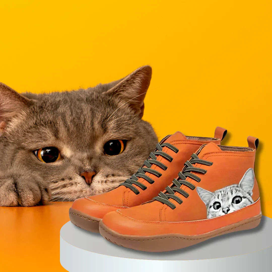 KittyKicks™ | Bottines Orthopédiques en Cuir