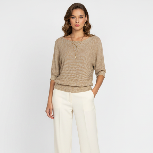 SORENA® | Pull Demi Manche Décontracté En Coton