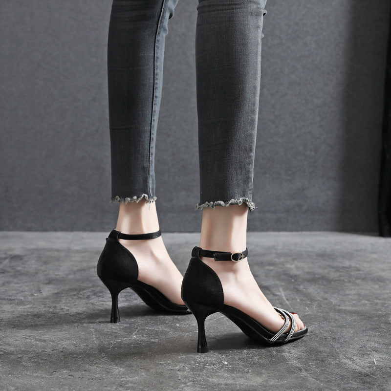 Sandales d’été de luxe à talons hauts