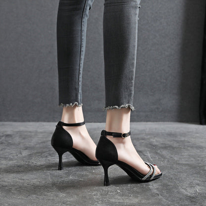 Sandales d’été de luxe à talons hauts