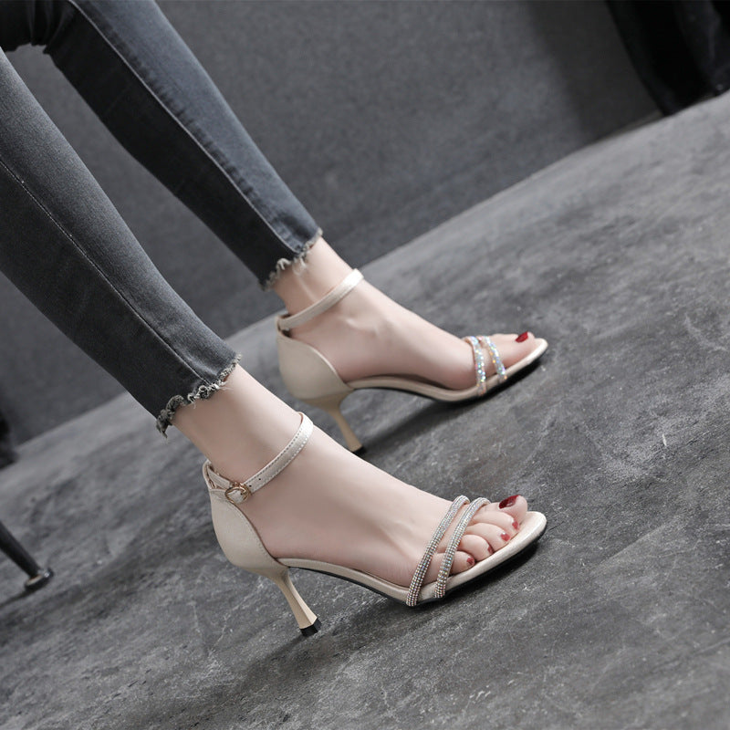 Sandales d’été de luxe à talons hauts