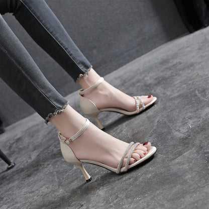 Sandales d’été de luxe à talons hauts