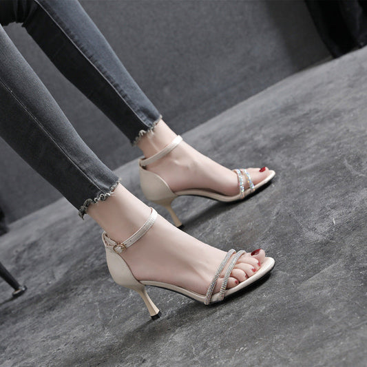 Sandales d’été de luxe à talons hauts