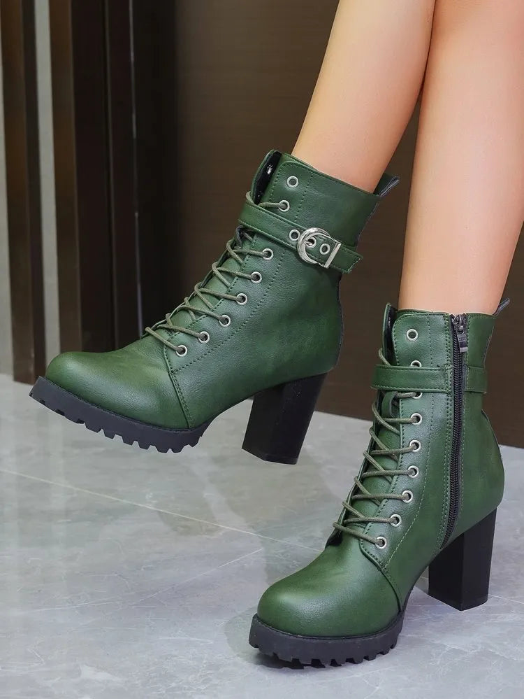 VARELLA™ | Bottines à Talon Élancé & Détail Boucle