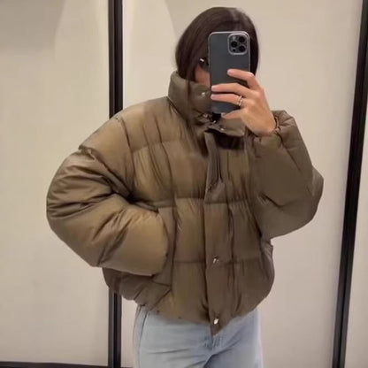 Veste Chaude Femme Chic & Polyvalente avec Col Montant