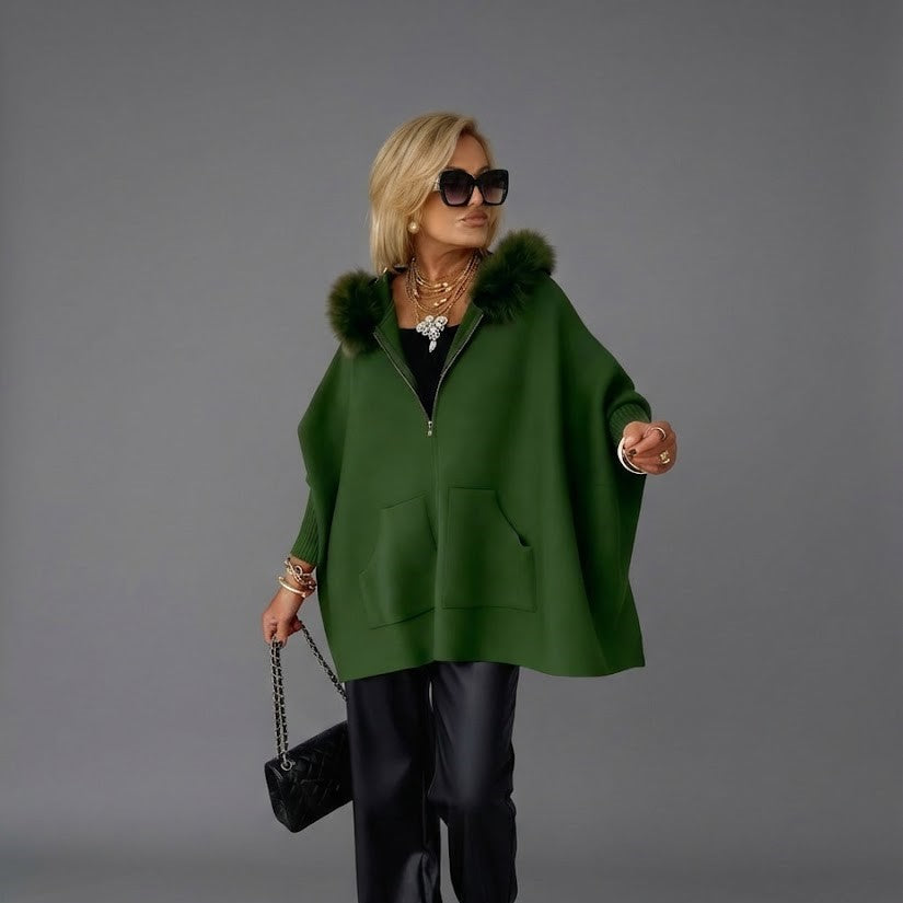 Cardigan Batwing Cocoon à Capuche